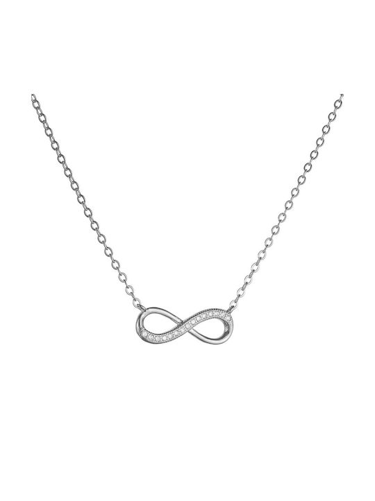 Ioannis Kosmima Necklace Infinity from Silver with Zircon