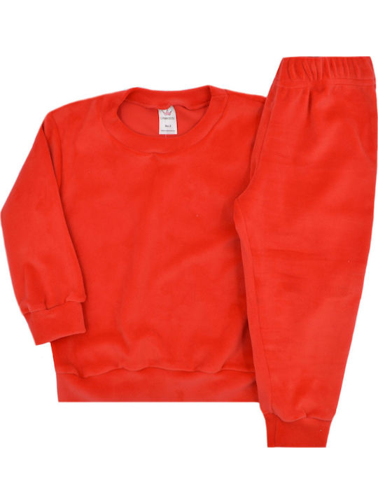 Kids Sweatpants Set Red 2pcs