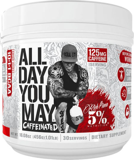 Rich Piana 5% Nutrition All Day You May 10:1:1 BCAA 462gr Southern Sweet Tea