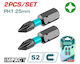 Total Set 2 Screwdriver Bits Cross