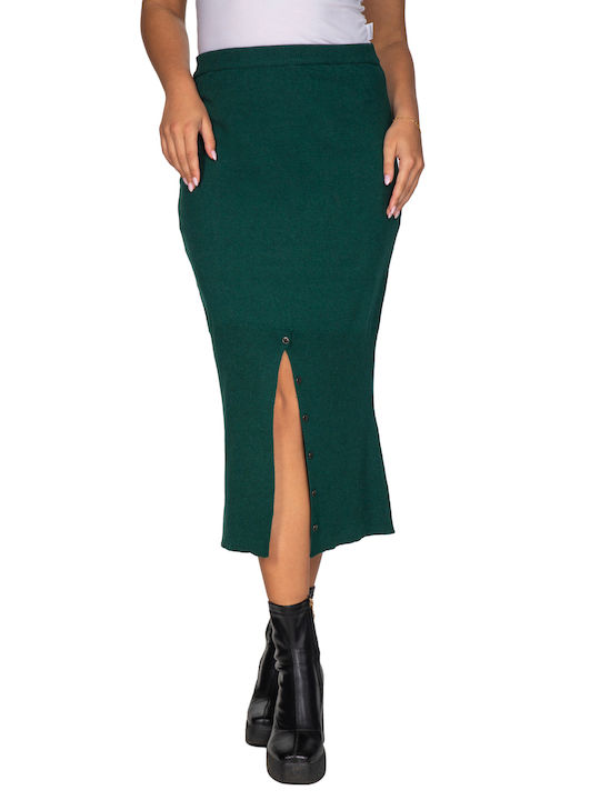 Vera High Waist Skirt in Green color