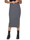 Vera High Waist Skirt in Gray color