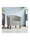 Barrel Armchair Light Grey 70x56x68cm