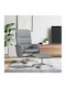 Relax Armchair Massage Swivel with Footstool Ann. Grey 49x32x36cm