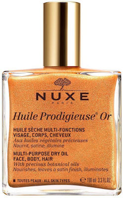 Nuxe Huile Prodigieuse OR Ξηρό Λάδι Σώματος με Λάμψη για Πρόσωπο, Μαλλιά και Σώμα 100ml