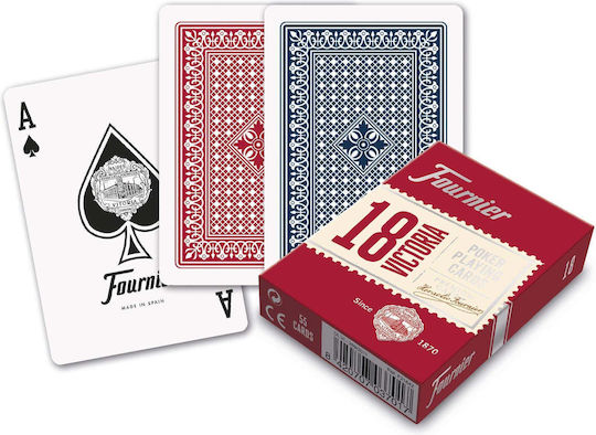 Fournier Playing Cards Plastic for Poker Red