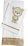 Christening Oilcloths Set White with Animals Theme