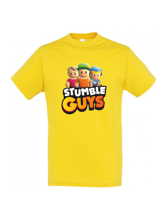 Kinder-T-Shirt Gelb Stumble Guys