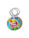 Koupakoupa Keychain Princess Peach Toadstool Wooden Blue