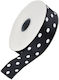 Cosmofan Satin,σατεν Band Monochrom Schwarz 22....