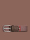 Elastic Men's Belt Leather Knitted Brown