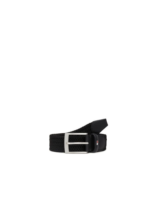 Tommy Hilfiger Adan Men's Knitted Elastic Belt Black