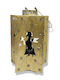 Angiolina Christmas Metallic Gold Lantern 20x15cm