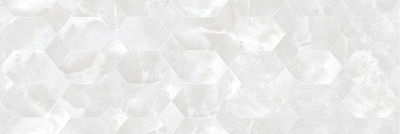 Ravenna Onyx Sky Hexa Πλακάκι Τοίχου Εσωτερικού Χώρου Κεραμικό Ματ 90x30cm Λευκό