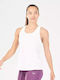 Squatwolf Women's Athletic Blouse Sleeveless White