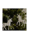 Hängendes Ornament Weiß 12x10cm Set 2Stück