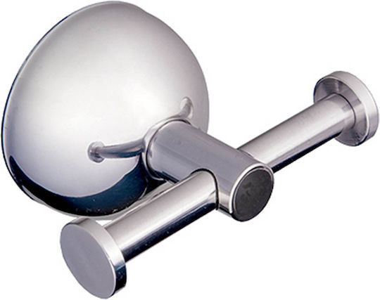 Kapitan Haken Badezimmer Doppelt Schrauben ​6x7.5cm Inox Silber