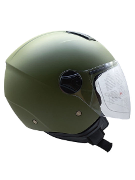 Faseed 700 Green Matt Cască de motocicletă Jet ECE 22.06