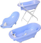 Lorelli Baby Bath with Stand with Thermometer Blue