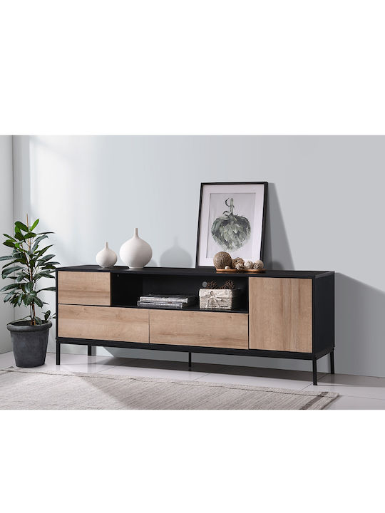 Телевизионна Мебел Blackbird Riviera Oak Черна Дължина 160xДълбочина 40.5xВисочина 58см