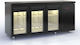 Inox Dobros Английски превод: Stainless Steel Refrigerator Counter with 3 Glass Doors and Cooling Machine L180xW60xH87см