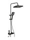 Shower Column with Mixer Black