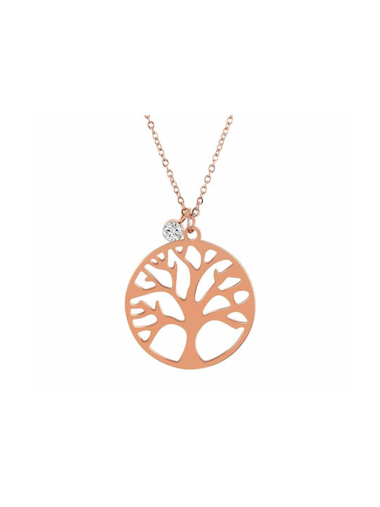 Akzent Necklace Tree from Rose Gold Plated Steel