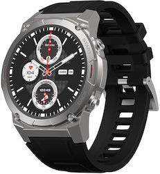Zeblaze Vibe 7 Pro Aluminium Smartwatch με Παλμογράφο (Ασημί)