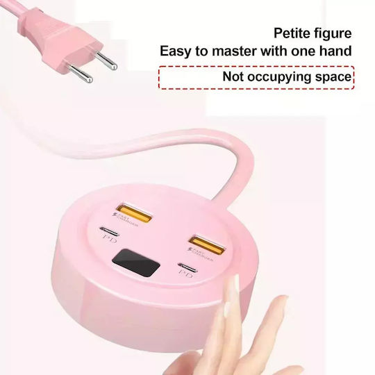 Φορτιστής και Καλώδιο USB-C 20W Ροζ (T02114705-4)