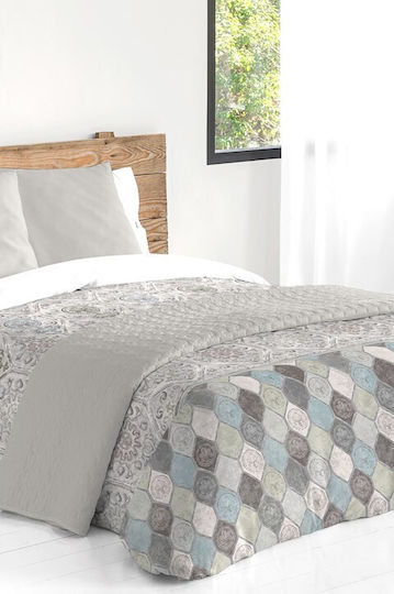 Viokarpet Duvet Cover Set Cotton Queen with 2 Pillowcases 225x245 Sophie 00 Gray