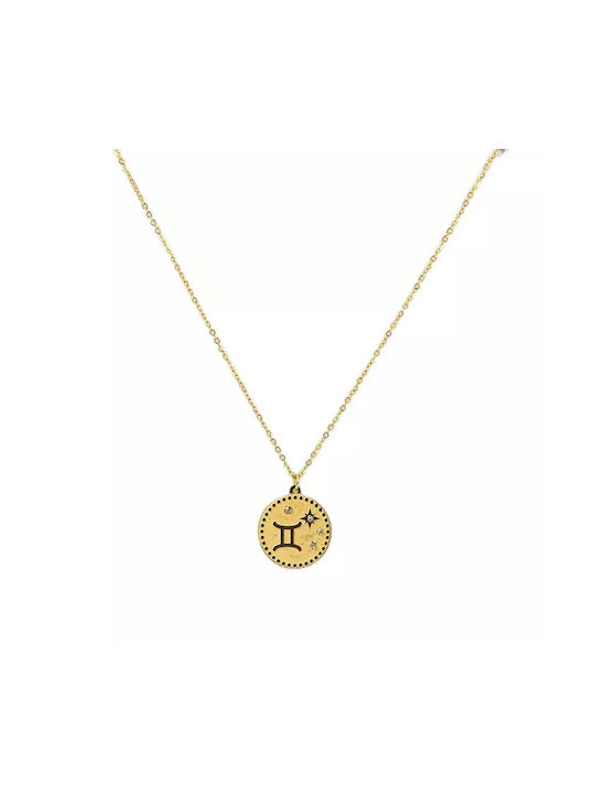 Necklace Zodiac Sign Gold Plated Gemini