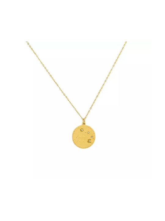 Necklace Zodiac Sign Gold Plated Aquarius