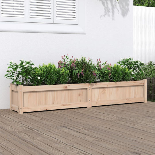 vidaXL Planter Box Wooden Brown 180x31x31cm.