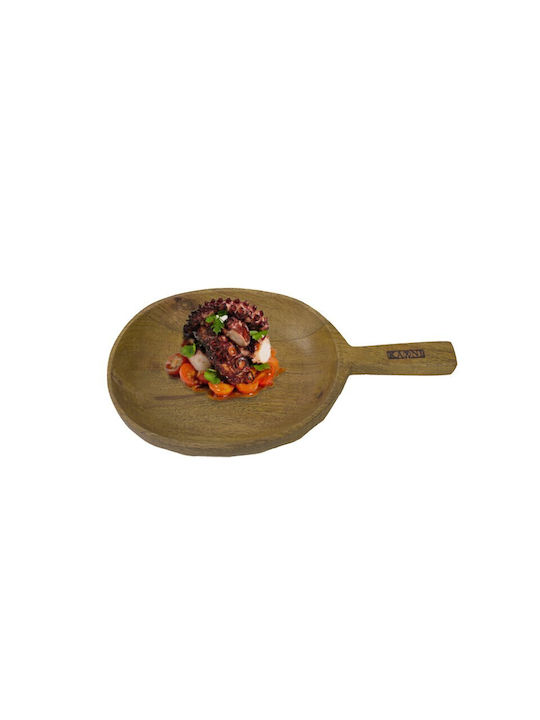 Nakaro Wood Wooden Salad Bowl Brown 33x19x4cm