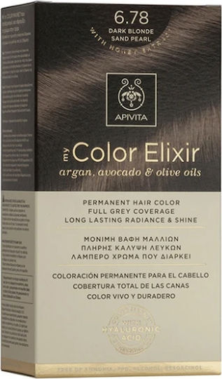Apivita My Color Elixir Βαφή Μαλλιών Χωρίς Αμμωνία 6.78 Ξανθό Σκούρο Μπεζ Περλέ 50ml