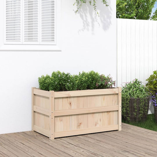vidaXL Planter Box Wooden Beige vidaXL Planter Box Wooden Beige