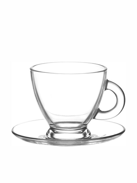 Gurallar Roma Porcelain Cappuccino Cup Set Brown 6pcs