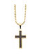 Akzent Cross from Gold Plated Steel with Chain