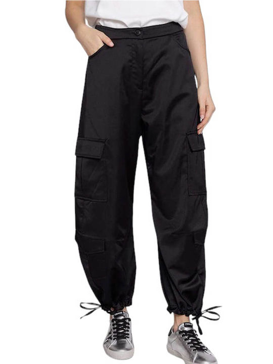 Moutaki Damen Stoff Hose Schwarz