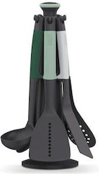 Joseph Joseph Silicone Cooking Utensil Set with Base Green