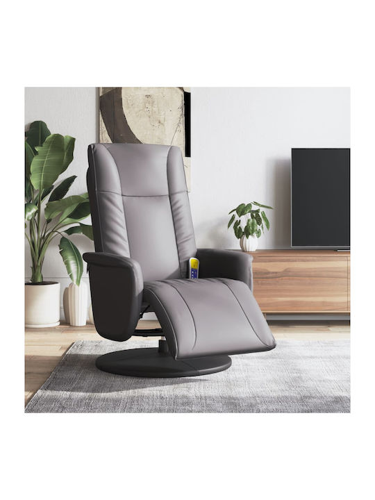 Πολυθρόνα Relax Massage με Υποπόδιο από Δερματί...