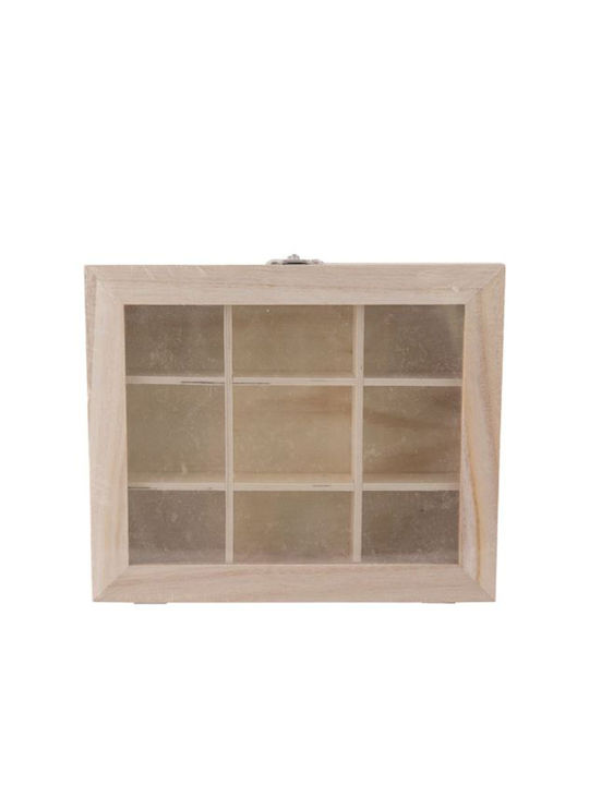ForHome Διακοσμητικό Κουτί Ξύλινο 21x18x4cm