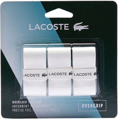 Lacoste Overgrip Alb 3buc