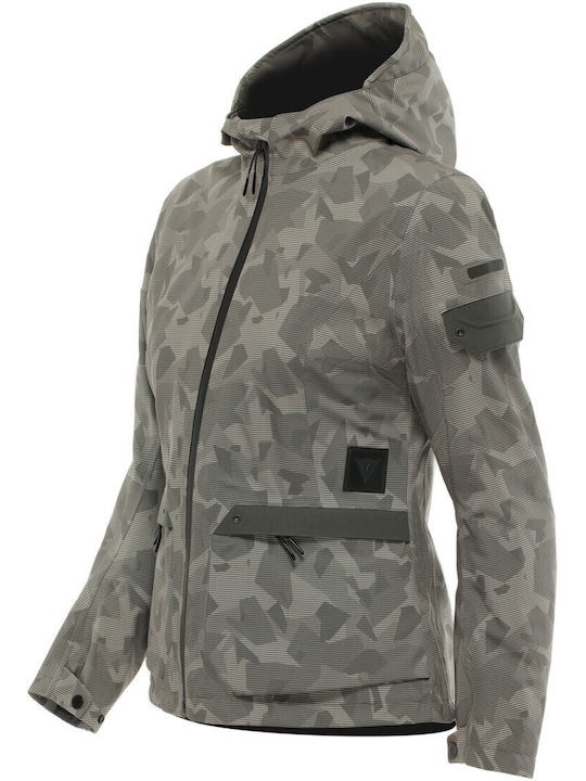 Dainese Absøluteshell Pro Women's Motorcycle Jacket 4 Seasons Waterproof London Fog Camo Dots