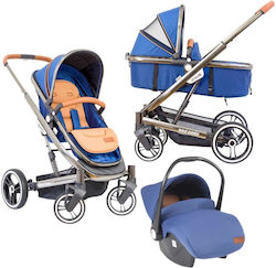 Kikka Boo Divaina 3 in 1 Baby Stroller Suitable for Newborn True Navy Blue