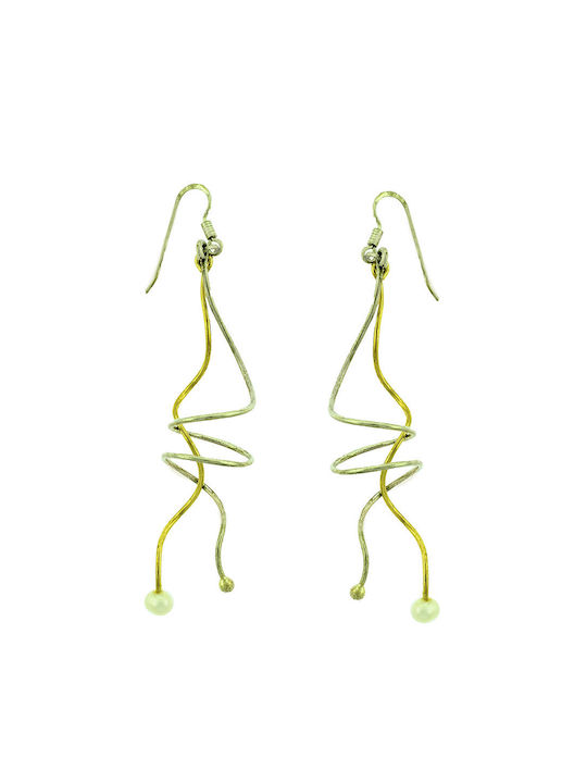 Antwnakakis Earrings made of Silver Gold Plated