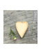 Hängendes Herz Ornament Hölzern Beige 2x3cm