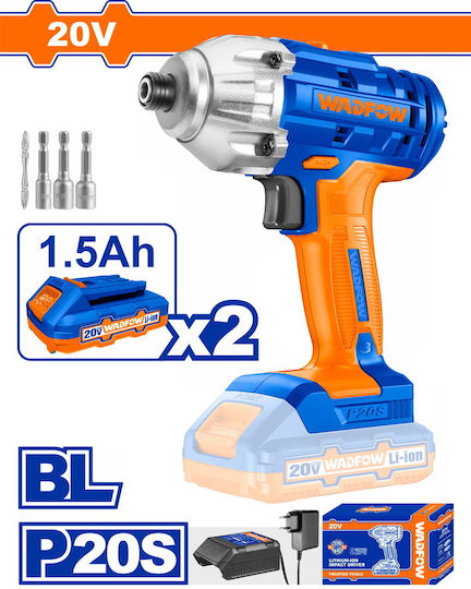 Wadfow Impact Screwdriver Battery Brushless 20V