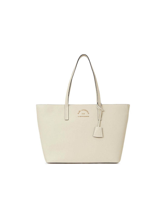 Karl Lagerfeld Damen Tasche Tote Weiß