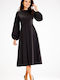 Awama Midi Dress Black